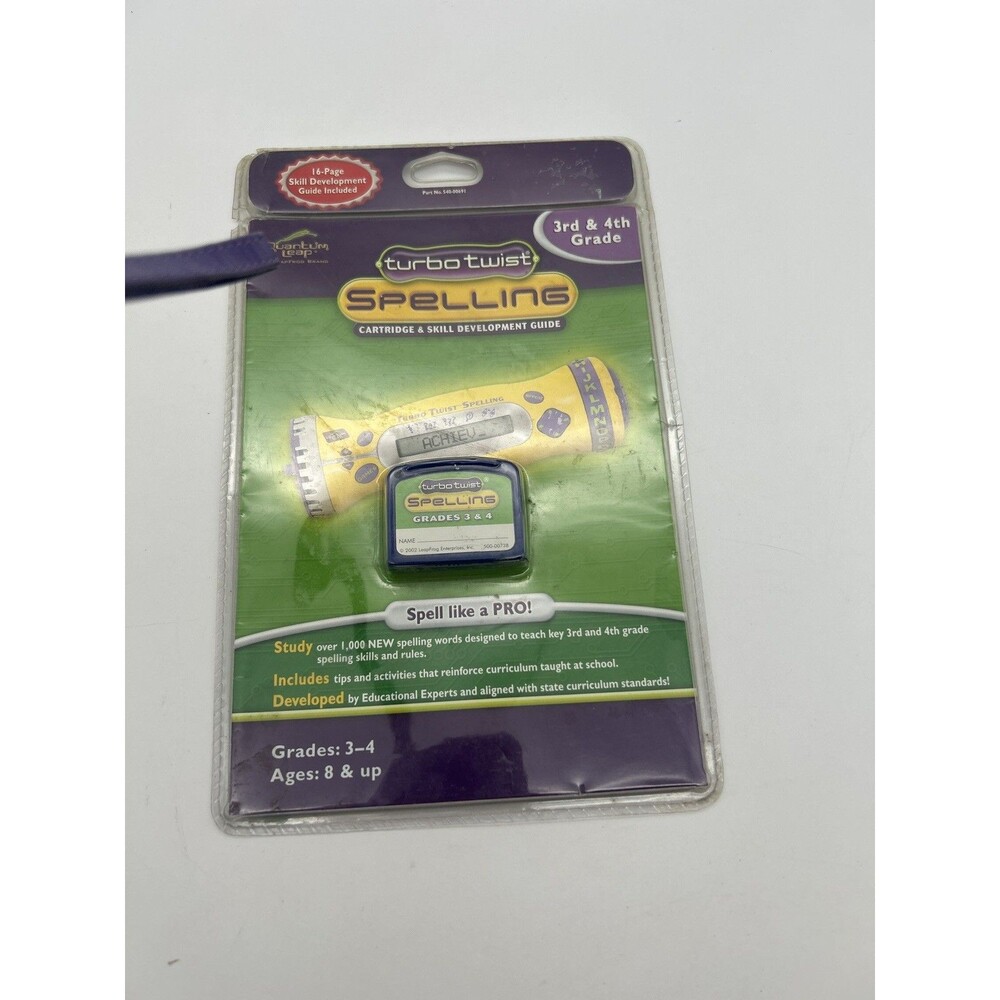 LeapFrog Turbo Twist Spelling Cartridge Gr. 3 & 4 grade Quantum Leap New OS